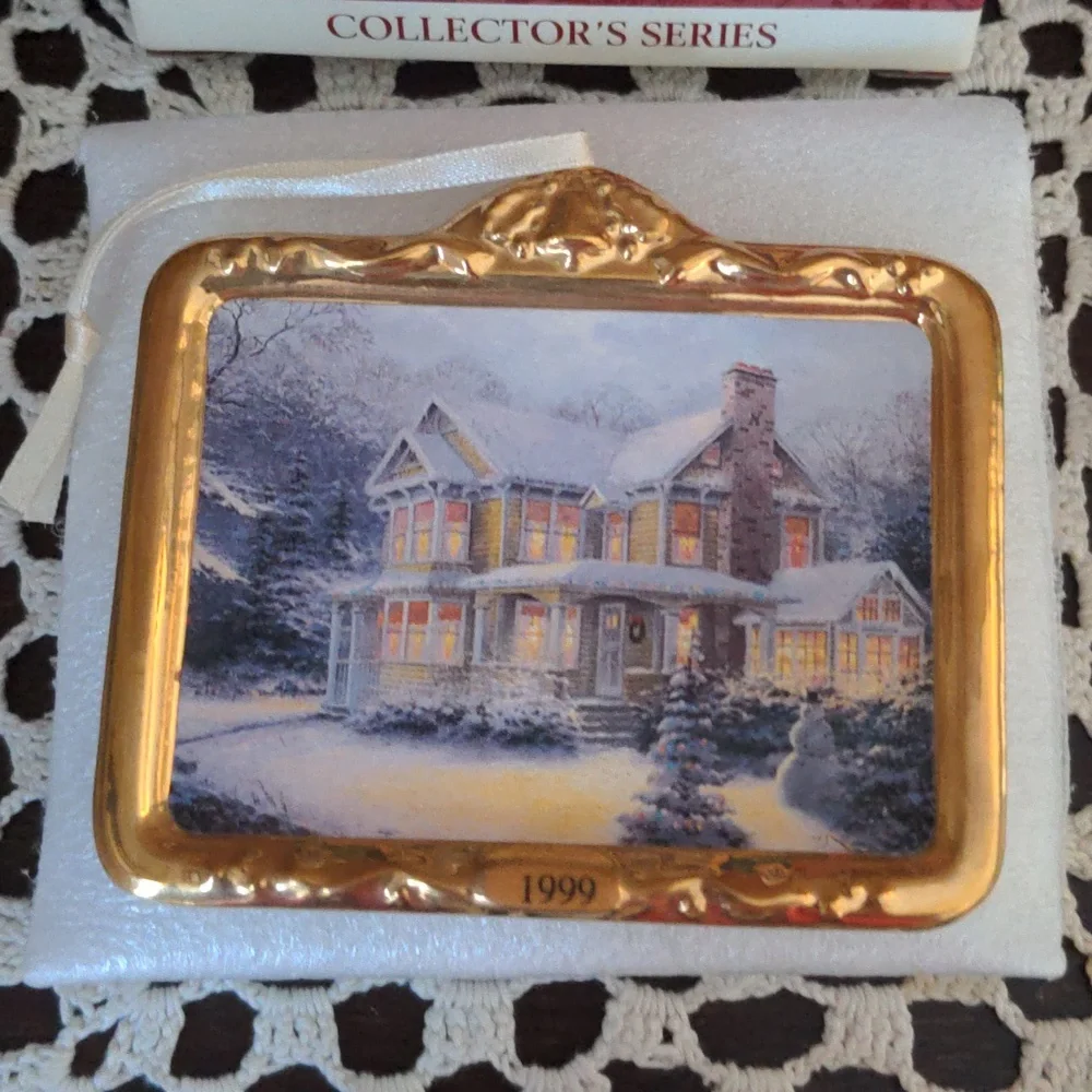 Vintage Hallmark Keepsake Ornament Victorian Christmas III Thomas Kinkad…